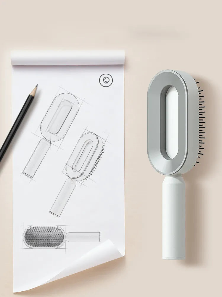 Veira Detangler Paddle Brush With Holder