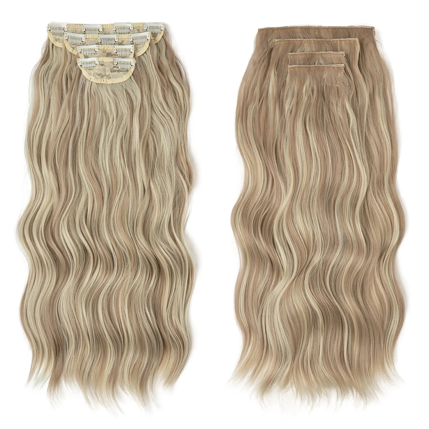 Veira Clip-In 4-Piece Wavy Synthetic Hair Extensions - Beach Blonde - 22inch