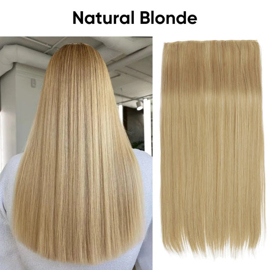 Veira One-Piece Clip In Synthetic Silky Straight Hair Extensions - Natural Blonde - 24-Inch