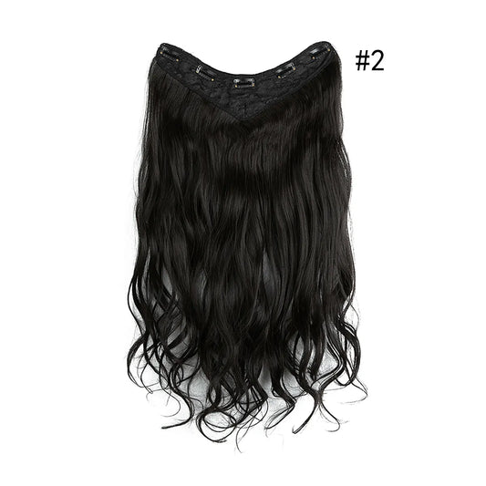Veira 5 Clip In One Piece Synthetic Curly Hair Extensions - Black - 26 inch