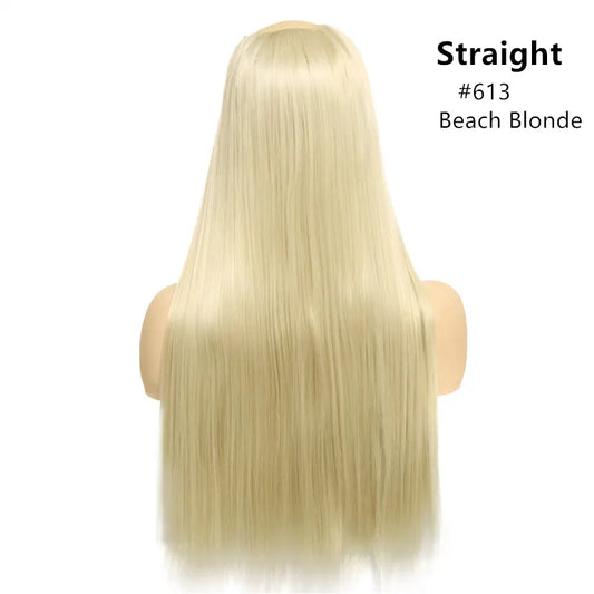Veira One Piece Clip In U Part Synthetic Silky Straight Hair Extensions - Beach Blonde - 24-Inch