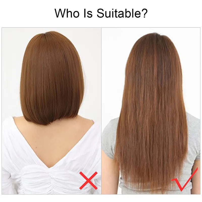 Veira One-Piece Clip In Synthetic Silky Straight Hair Extensions - Chocolate Brown/Dark Brown - 24-Inch