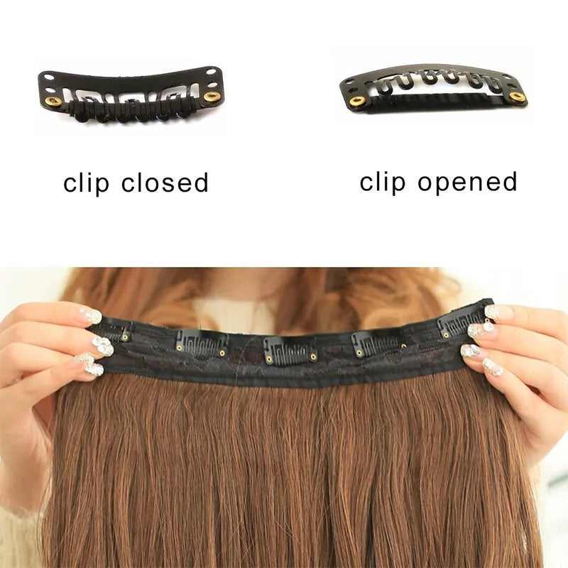 Veira One-Piece Clip In Synthetic Silky Straight Hair Extensions - Chocolate Brown/Dark Brown - 24-Inch