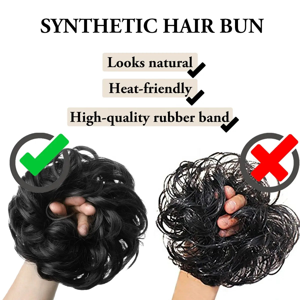 Veira Premium Synthetic Fiber Updo Curly Messy Scrunchie Hair Extension Chignon Bun