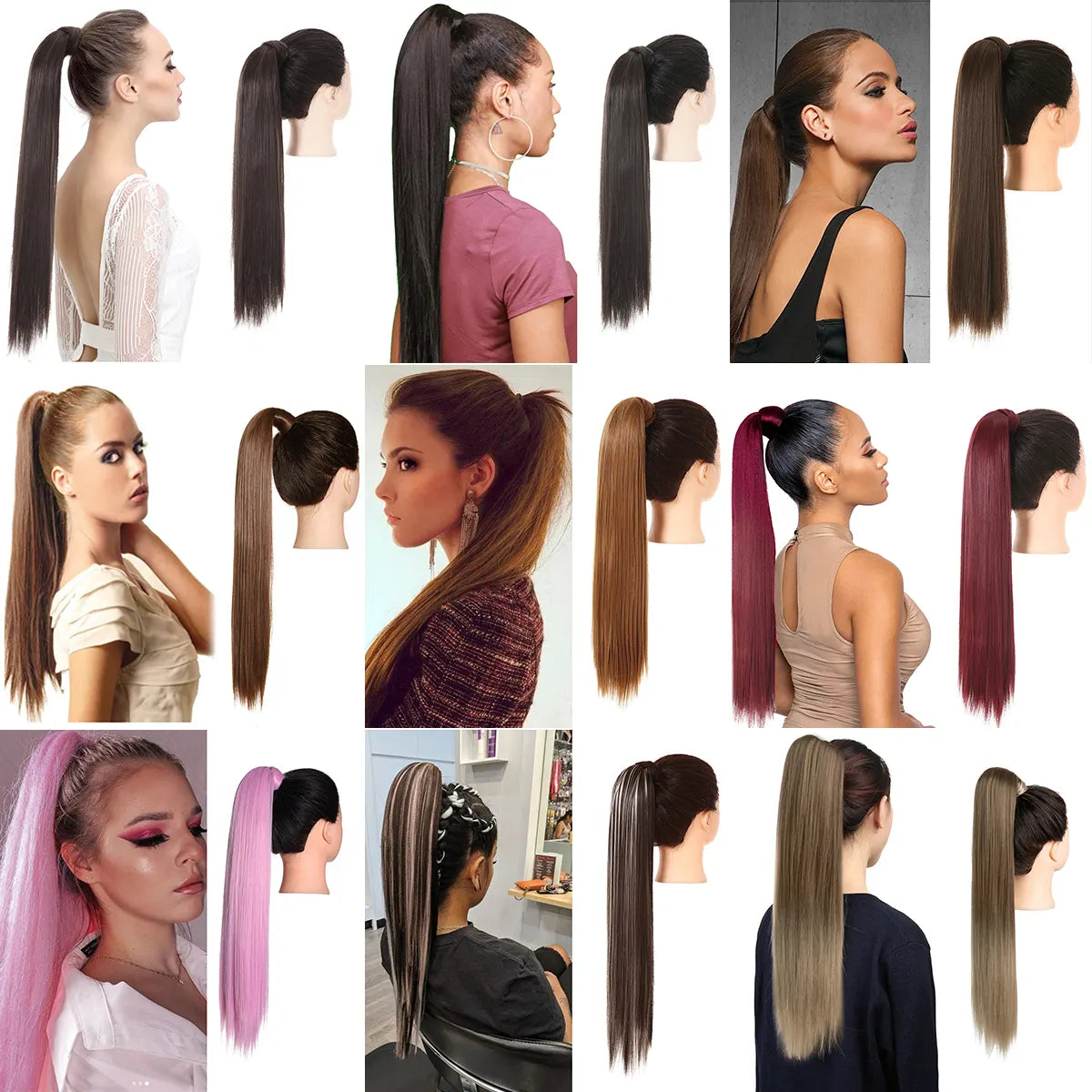 Veira Synthetic Silky Straight Wrap Around Hair Ponytail Extension - Light Blonde - 24 Inch